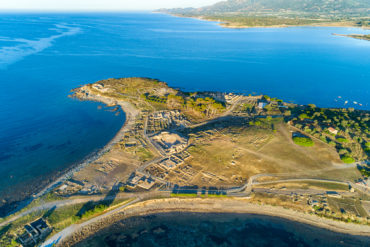Pula, site archéologique de Nora, vue aérienne. Photo Alessandro Addis.