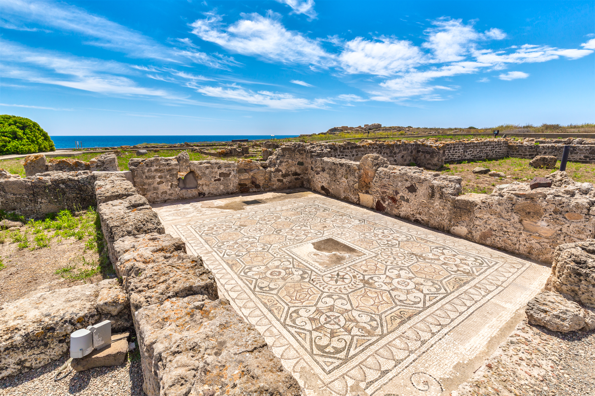 Pula, sitio arqueológico de nora, mosaicos. Foto de Alessandro Addis.
